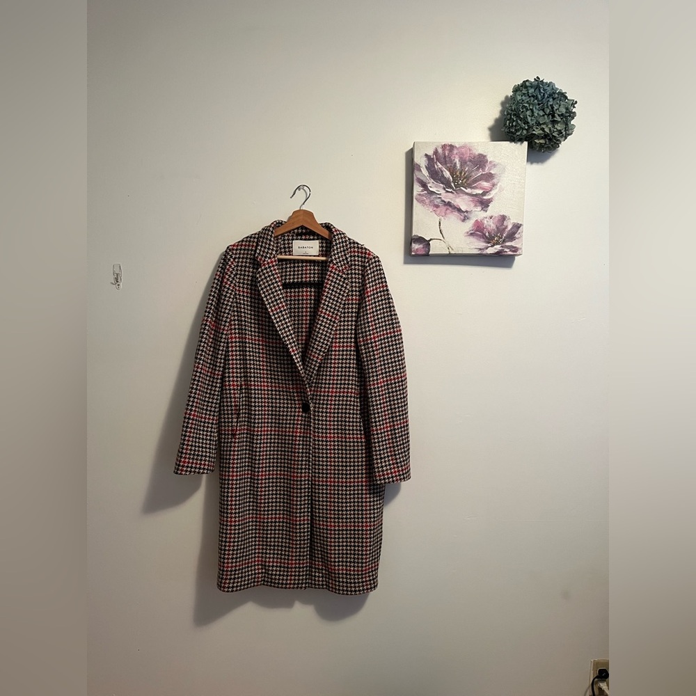 Babaton Houndstooth Coat - Black and Tan - Picture 6 of 15